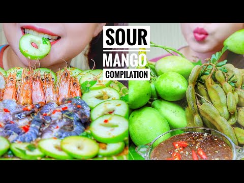 ASMR SOUR MANGO COMPILATION , EXTREME CRUNCHY , EATING SOUNDS | LINH-ASMR