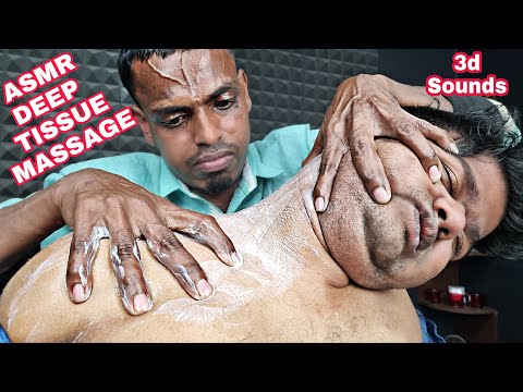 Deep Tissue Shoulder Massage With Cream and Neck Crack | ASMR Head Massage By Strong Wrist Barber