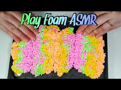 ASMR PLAY FOAM {Sticky Sounds 🌸 Squishing - Cutting - Oddly Satisfying} No Talking