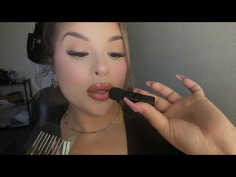 ASMR fast upclose mouth sounds with a mini mic 🎤 & clipping sounds