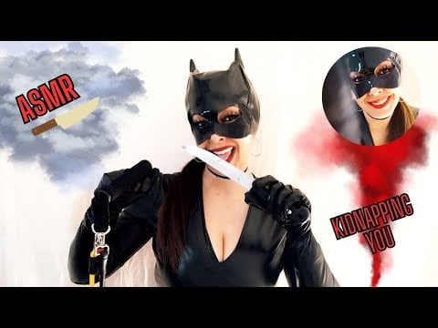 ASMR | KIDNAPPING YOU |CAT WOMAN | LICKING | SPIT PAINTING | LENS LICKING | LATEX LEATHER | GLOVES |