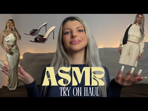 ASMR Try On Haul 👗 Fabric Scratching and Soft Whisper 