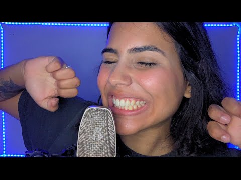 ASMR COMENDO SUA ORELHA COM RAIVA | sem fala | arranhando o microfone