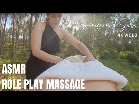 ROLEPLAY ASMR Pov asmr roleplay massage -  Dominica and Sara - Full 4k