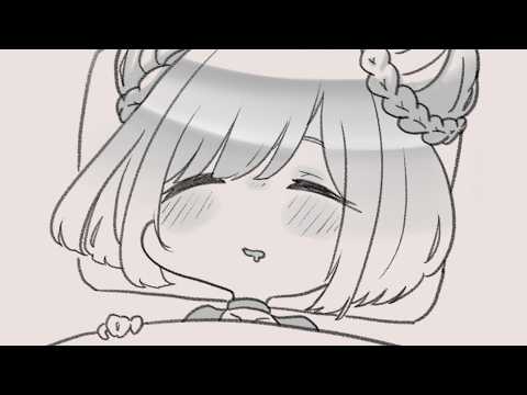 【ASMR】so sleepy...uuuu.... zzz... .😴 soft breathing occasionally interrupted by head pats 🖤【EN/日本語 】