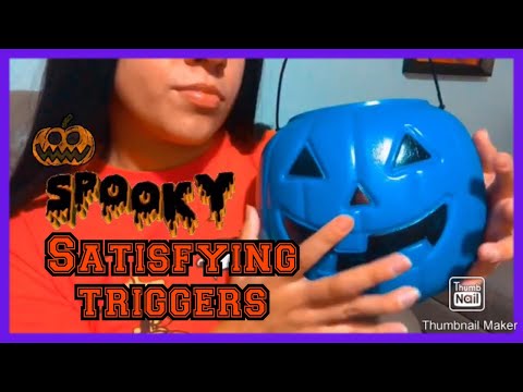 Halloween themed triggers 🎃 *tapping, scratching and more* || ASMR