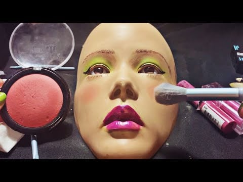 ASMR-Applying Makeup To A Manikin Face 💄Slow Relaxing Female Voice