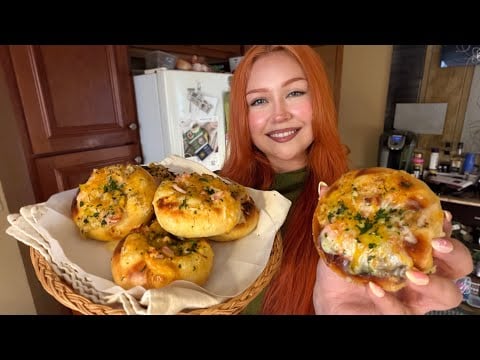 ASMR Baking Stuffed Brioche Buns 🍞 (Close Whispers, Fire Crackling)