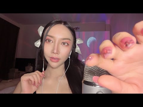 ASMR  Touching your face สัมผัสใบหน้าของคุณ