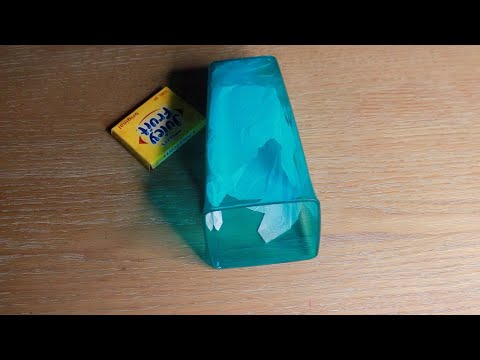 Blue Dollar Tree Flower Vase ASMR Juicy Fruit Chewing Gum