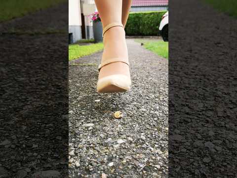 Crushing empty snail shell with Stiletto High Heels Boots #crush #legs ...