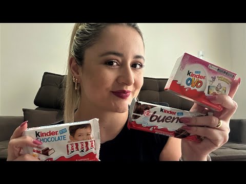 ASMR: COMENDO CHOCOLATES KINDER