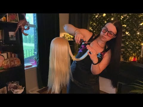 ASMR Haircut POV While Waiting For Your Appointment | Thunderstorm, Hair, Footsteps, Trimming