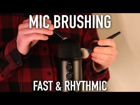 ASMR MIC BRUSHING, Fast & Rhythmic (No Talking)