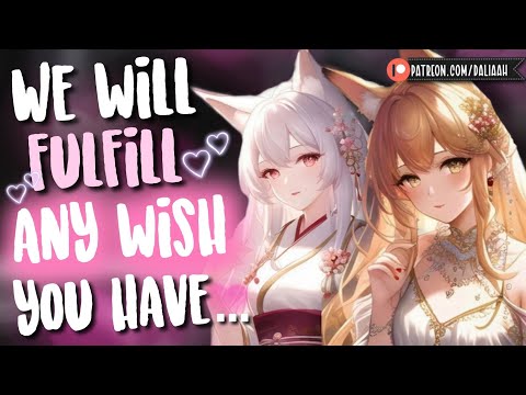 Kitsune Courtesans Embrace You 🦊  [FF4A ASMR Binaural Collab] [Tail Brush] [Monster Girls] [FDom]