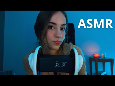 ASMR relajante 3DIO (masaje orejas, mouth sounds, susurros) para dormir💘
