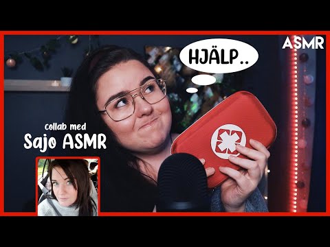 ASMR Collab med Sajo ASMR ♥ Första hjälpen kit & klumpiga historier