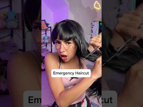 ASMR slime emergency haircut 😖 #asmr #shorts #comedy
