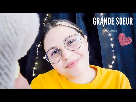 ASMR FRANÇAIS⎪ROLEPLAY TA GRANDE SOEUR TE DÉMAQUILLE + TU LUI RACONTES TON 1er RDV AMOUREUX 💝 Pt.2