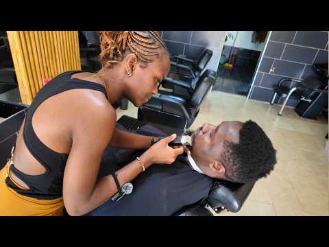 I Tried to Get Up After the Shave... She Pushed Me Back Down | ASMR Lady Barber
