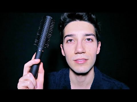 ASMR Hair Brushing & Quiet Whispers