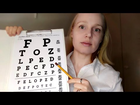 ASMR AMATEUR DOCTOR Does Eye Exam | Medical Role Play