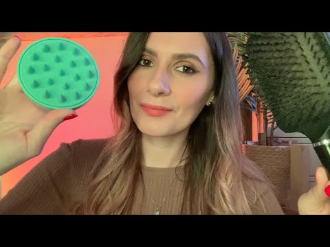 ASMR Hair Brushing & Scalp Massage (layered sounds)