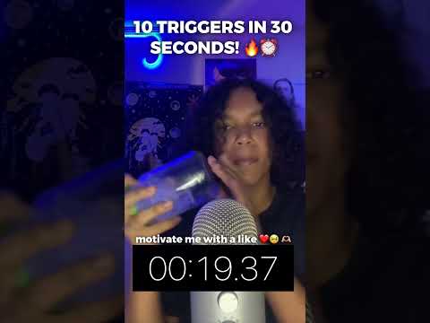 ASMR 10 TRIGGERS IN 30 SECONDS (WORLD RECORD)