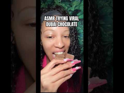 ASMR TRYING VIRAL DUBAI CHOCOLATE #asmr