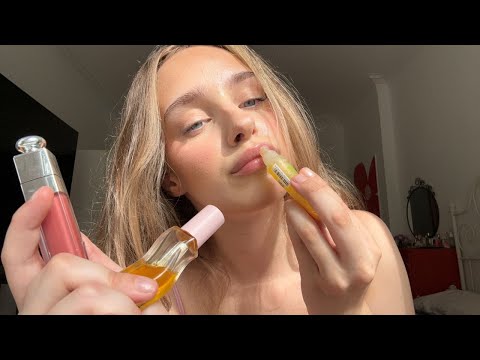 Lip Gloss Application/ Mouth Sounds ASMR