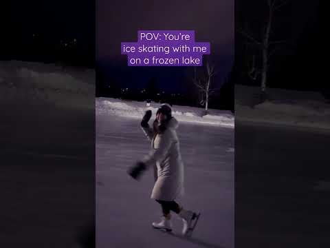POV: You’re ice skating with me on a frozen lake #asmr #icesounds #shorts #snow