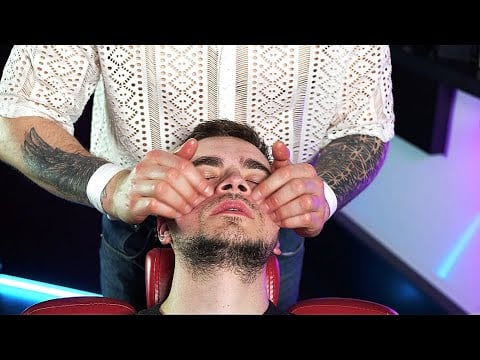 Мужской ASMR Расслабляющий массаж лица для тонуса
