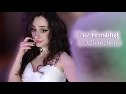 ASMR Brushing Your Face with Positive Affirmations ︱ Roleplay