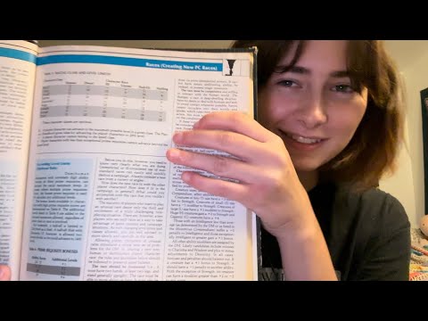 flipping through a 2nd edition Dungeons and Dragons book | ASMR | ~lofi~ soft spoken and whispered