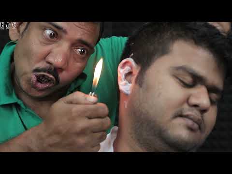 Asim Barber Double Fire Therapy ASMR | Unexpected Loud Neck Crack And Hard Ear Crack Head Massage
