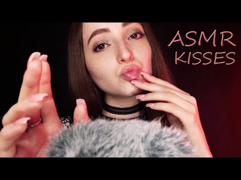 ASMR Soft Wet Kisses Ear to Ear / Hand Movements ♥