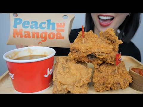 LIGHT BREAKFAST (Jollibee FRIED CHICKEN) ASMR EATING SOUNDS | LIGHT WHISPERS | SAS-ASMR