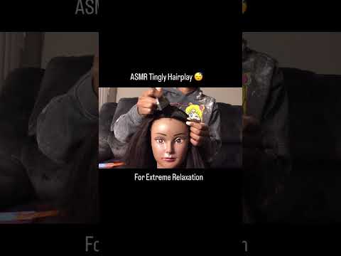 ASMR 😴 Relaxing Hairplay for Extreme Tingles (scalp scratching + hair brushing)