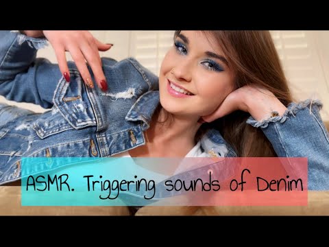 Long Hair ASMR, Triggering Sounds of Denim Material! Whispering 🌸