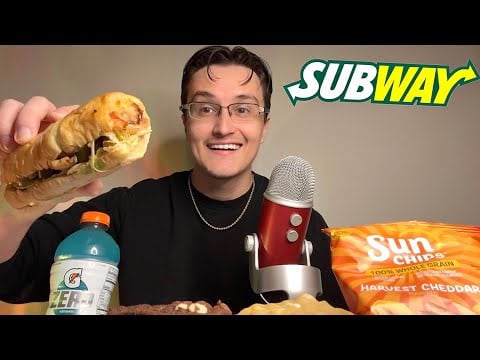 ASMR | NEW Subway Sandwich & Chips Mukang 🥪💤 (eating sounds)
