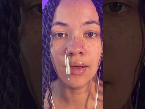 Help me put in my new nose ring🥲 took like 15 minutes #asmr #shorts