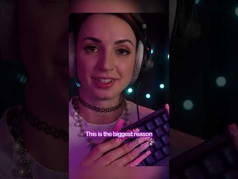 ASMR - Trying to use a keyboard with VERY large nails #shorts