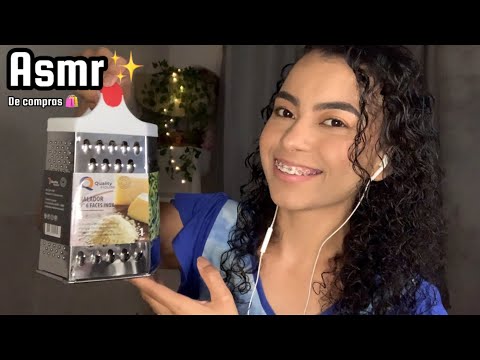 ASMR MOSTRANDO COMPRAS 🛍️ DE UTILIDADES PARA CASA 🏠 (e mais umas coisinhas 🫢).