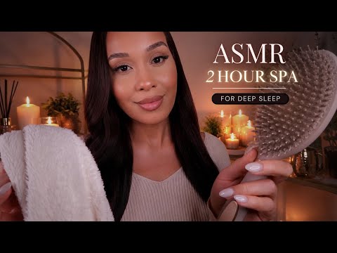 ASMR 2 Hours of Pure Spa Bliss 🌙 Deep Sleep, Massage, Skincare & Scalp care | Personal Attention