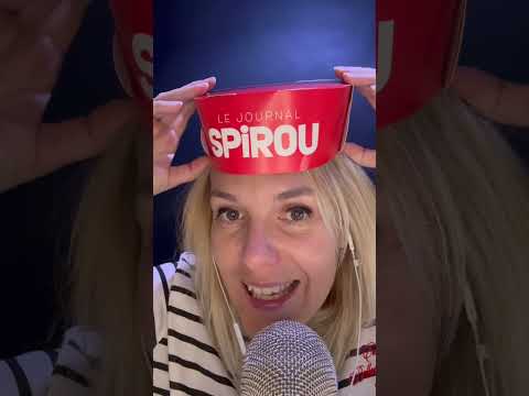 ASMR FR / Je te détends avec le chapeau de Spirou #asmrfr #shortsasmr #asmrshorts