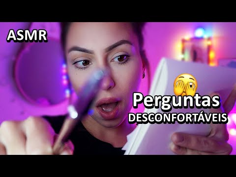 ASMR: SUSSURRANDO PERGUNTAS DESCONFORTÁVEIS NO SEU OUVIDO!