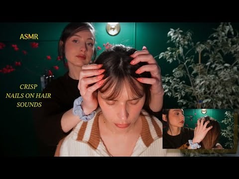 [asmr] 56 minutes of running my nails through hair to help you sleep - no talking
