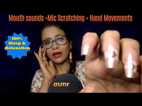 ASMR Mouth Sounds + Mic Scratching + Hand Movements Satisfying Triggers 🎊 |Asmr Ghosal