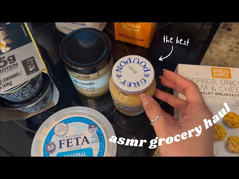 asmr grocery haul!!! ~ tapping, scratching, tracing, whispering (highly requested)