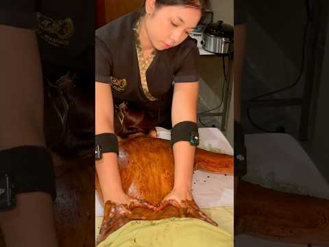 ASMR Luxury Full Body Coffee Scrub Spa Treatment ☕ #shorts